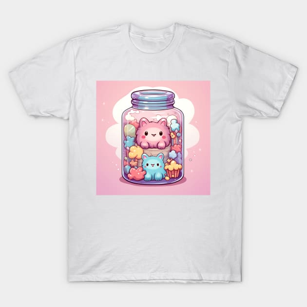 kawaii in bottle design T-Shirt by Printashopus